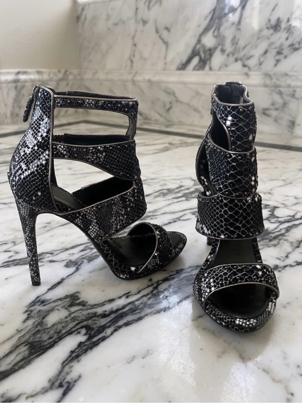 BCBGMaxAzaria Snake Heels